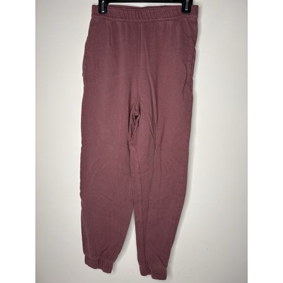 Hollister Pants - HOLLISTER Womens Size S Ultra High Rise Joggers Wine Sweatpants Logo Waist